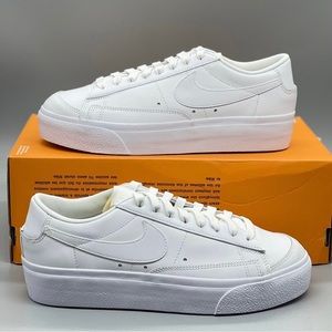 Nike Blazer Low Platform Shoes Size 10.5 Women’s / 9 Men’s White